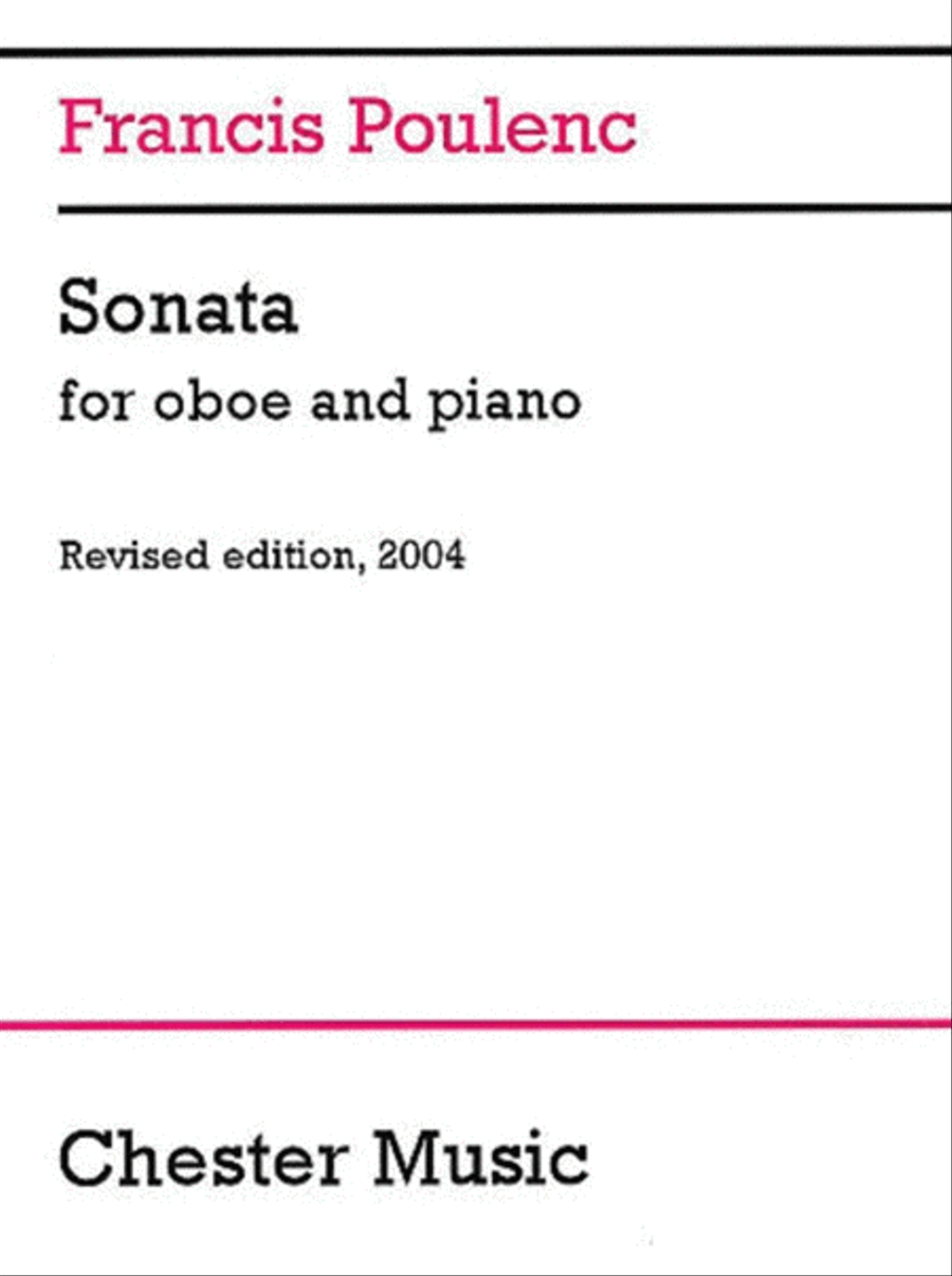 Poulenc Sonata Oboe/Piano Revised Ed.2004 scores gallery preview page 1