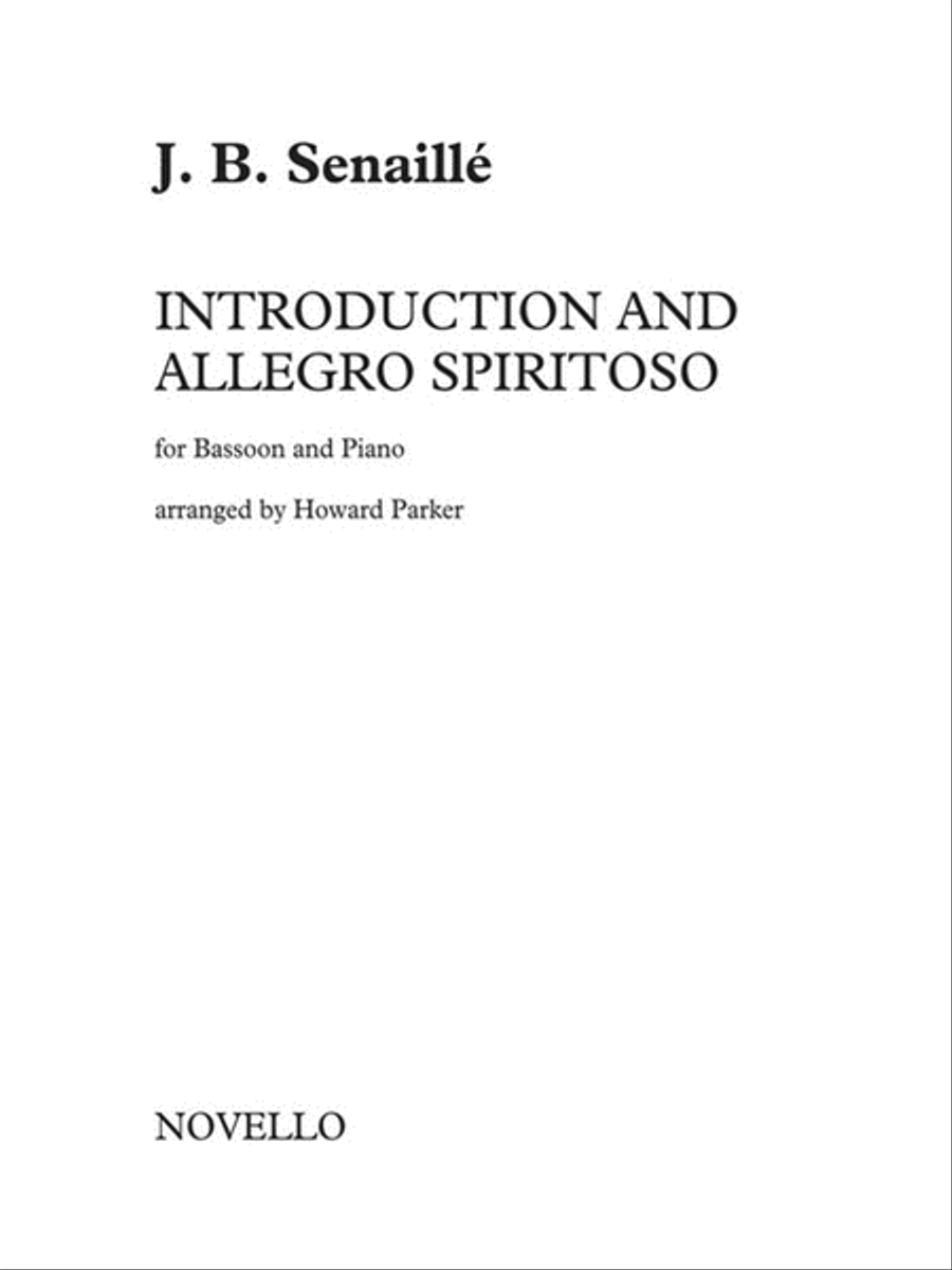 Senaille - Introduction & Allegro Spiritoso Bassoon/Piano scores gallery preview page 1