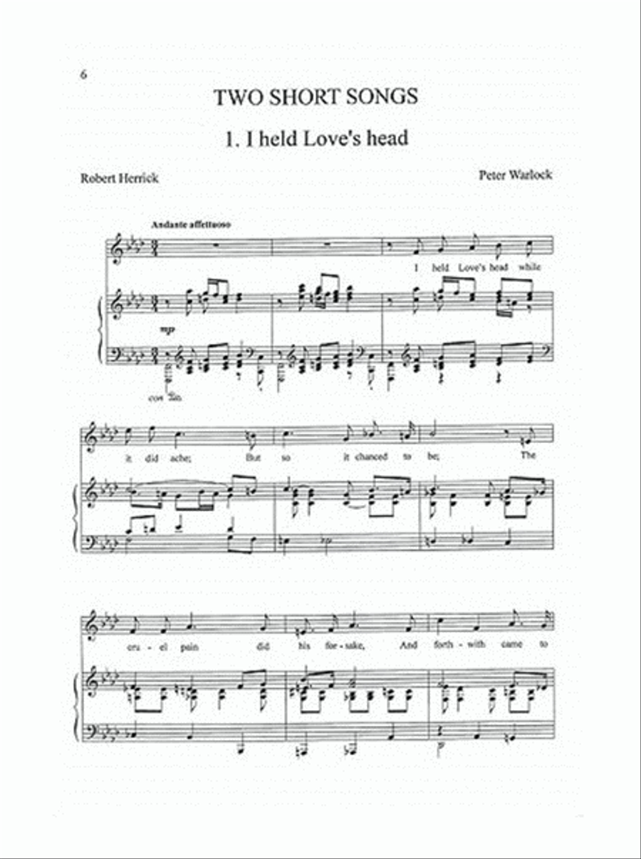 New Peter Warlock Critical Edition Vol 6 Medium Medium Voice scores gallery preview page 1