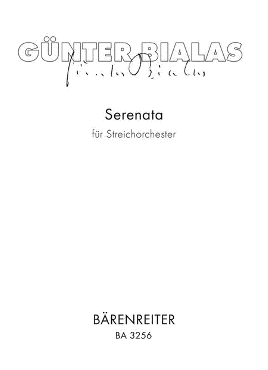 Bialas - Serenata String Orch Score String Orchestra scores gallery preview page 1