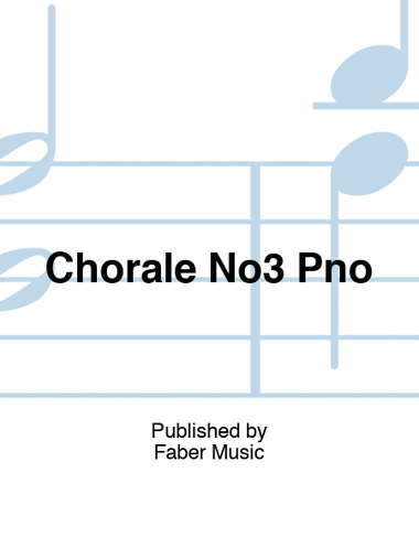 Franck - Chorale No 3 For Piano Arr Hough