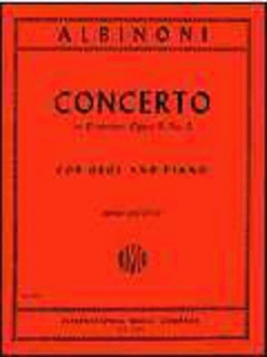 Albinoni - Concerto D Min Op 9 No 2 Oboe/Piano Piano Accompaniment scores gallery preview page 1