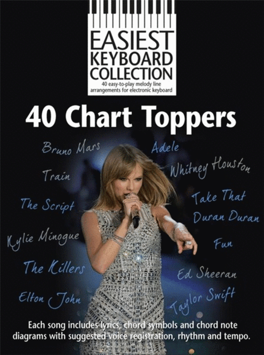 Easiest Keyboard Collection 40 Chart Toppers Piano scores gallery preview page 1
