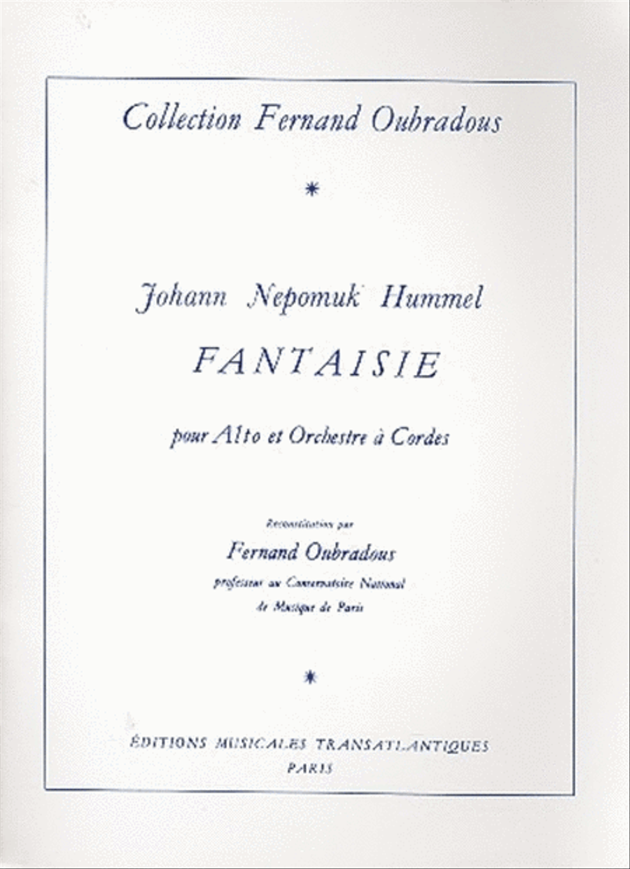 Hummel - Fantasie Viola/Piano scores gallery preview page 1
