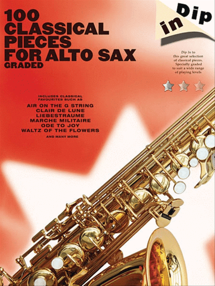 Dip In 100 Classical Pieces For Alto Sax Graded scores gallery preview page 1