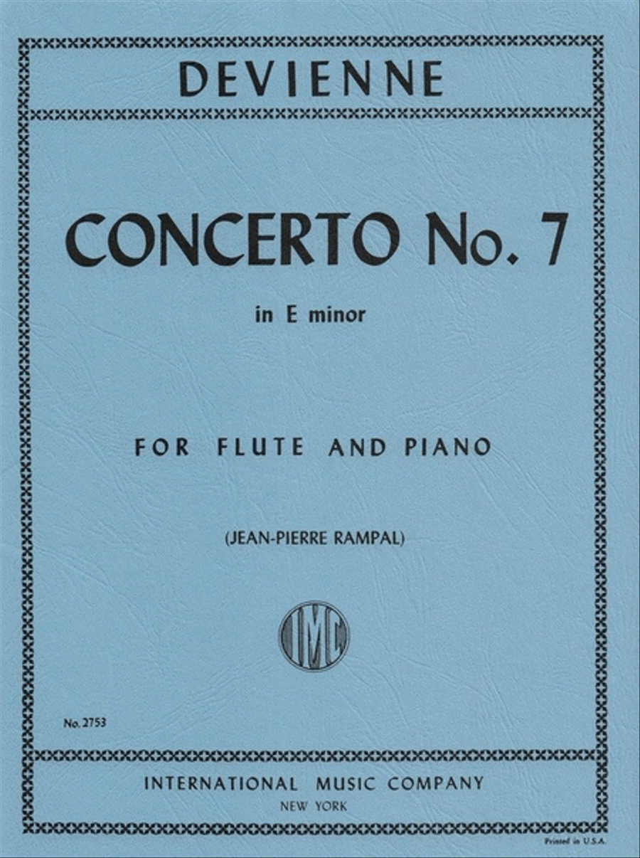 Devienne - Concerto No 7 E Minor Flute/Piano Flute Solo scores gallery preview page 1