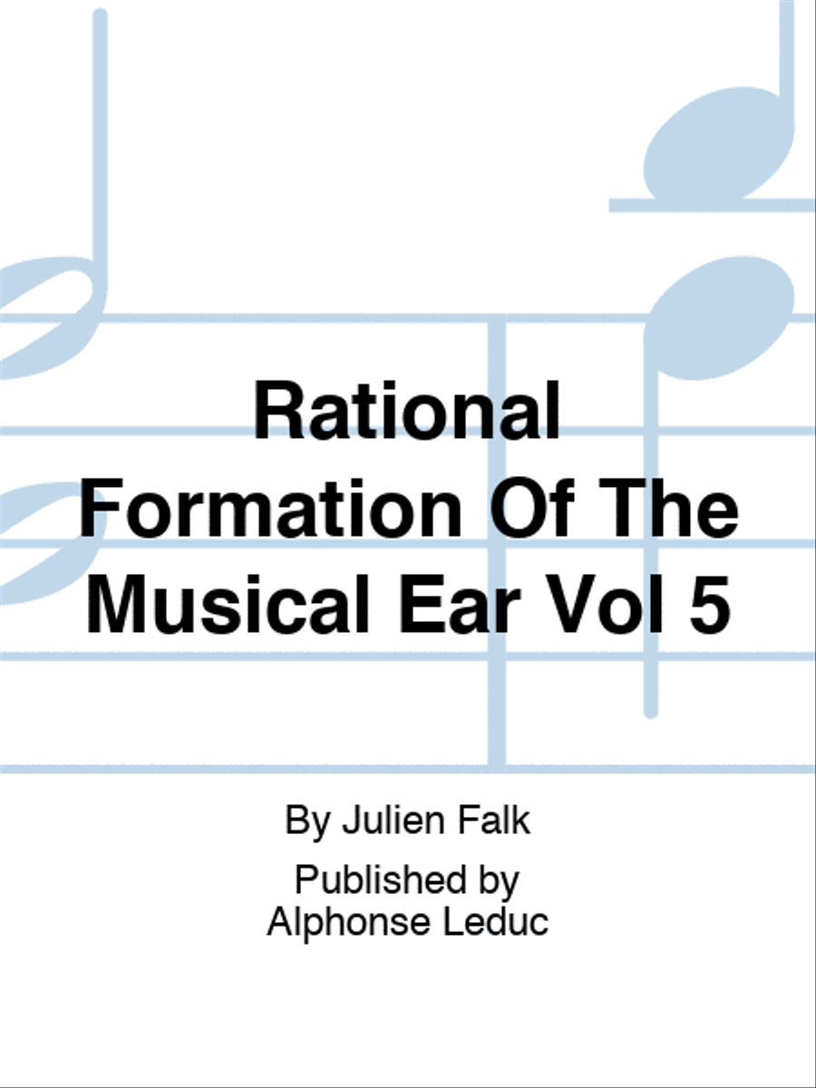 Rational Formation Of The Musical Ear Vol 5 Voice scores gallery preview page 1