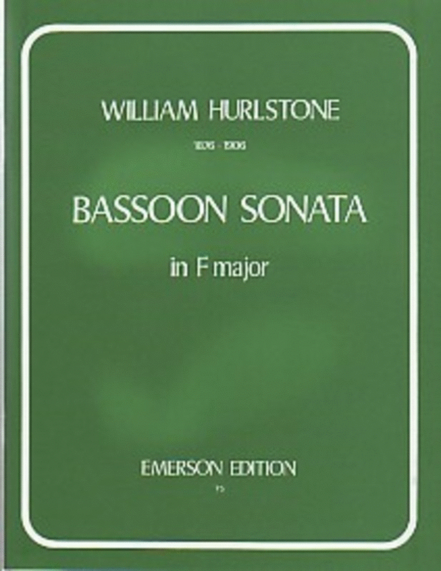 Hurlstone - Sonata F Major Bassoon/Piano Bassoon scores gallery preview page 1
