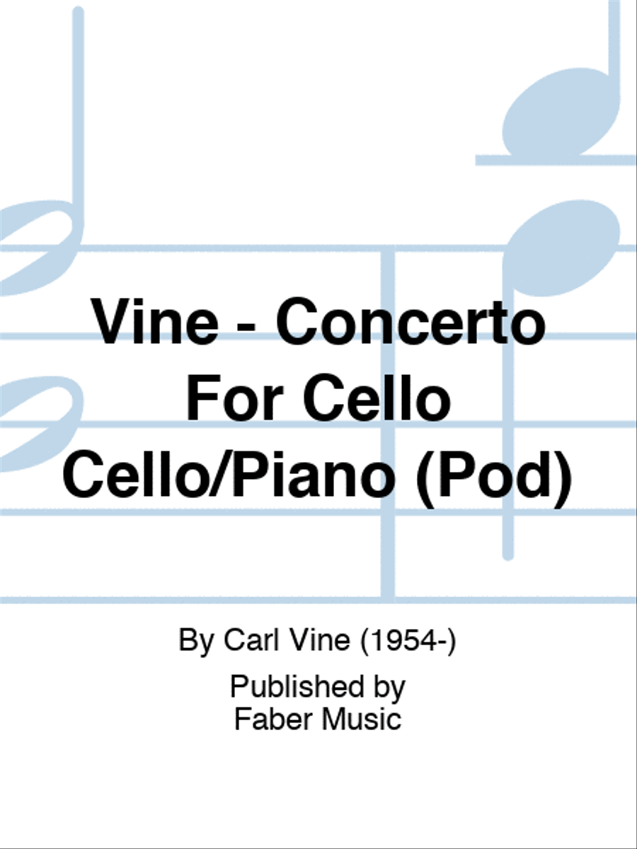 Vine - Concerto For Cello Cello/Piano Piano Accompaniment scores gallery preview page 1