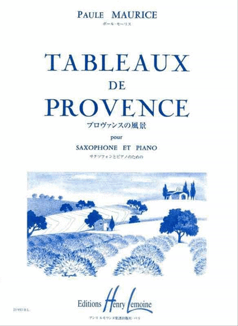 Maurice - Tableaux De Provence Alto Sax/Piano scores gallery preview page 1