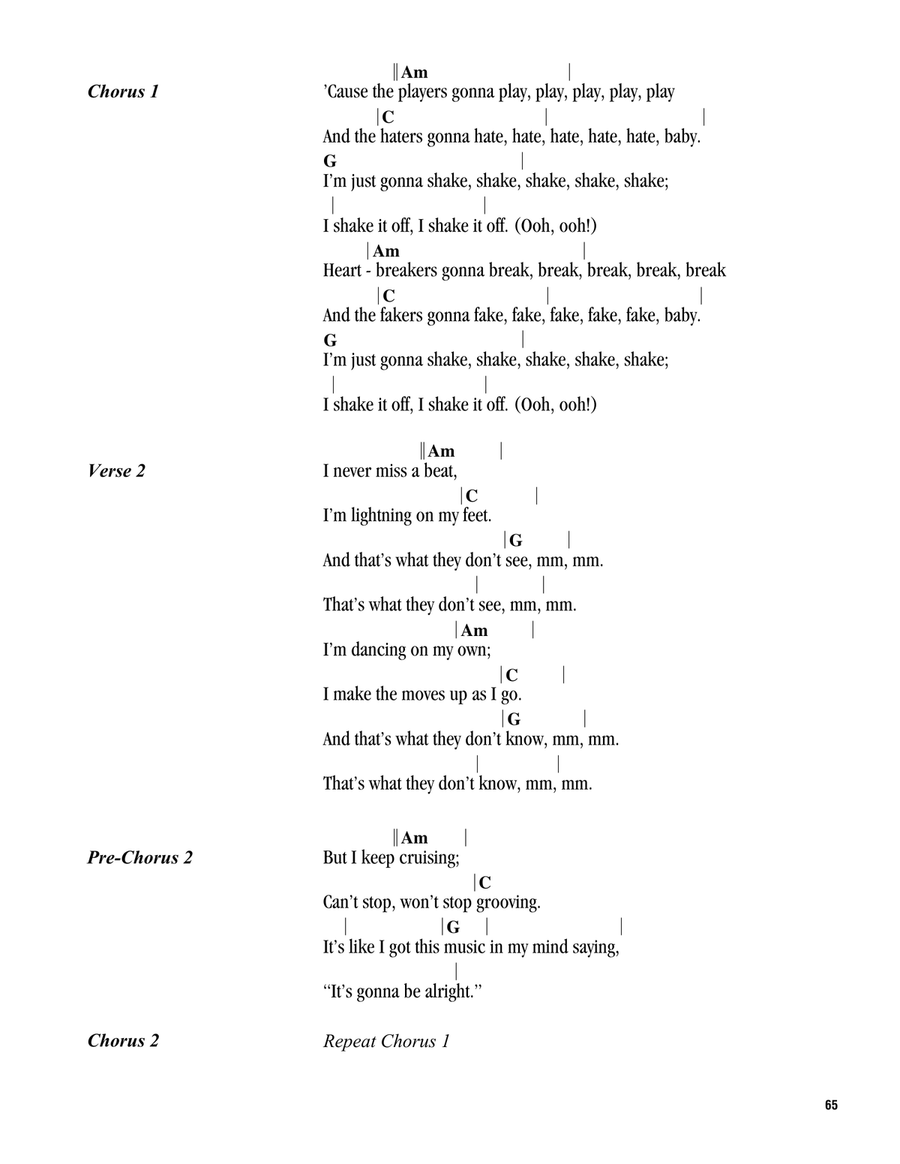 Shake It Off Shake It Off Ukulele scores gallery preview page 2