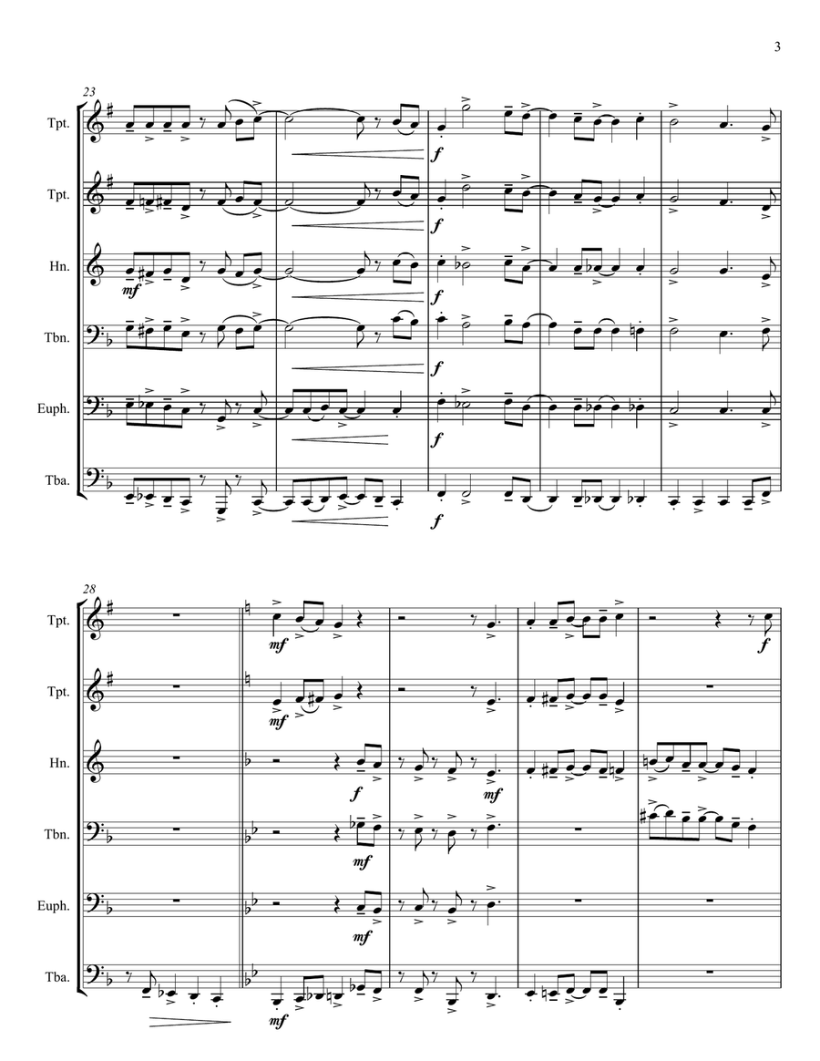 Swingin' Joy To The World - for Brass Ensemble Christmas scores gallery preview page 4