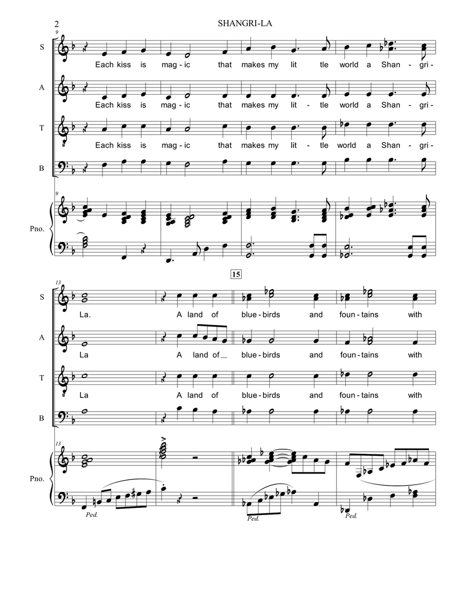 Shangri-la Shangri-la 4-Part scores gallery preview page 2