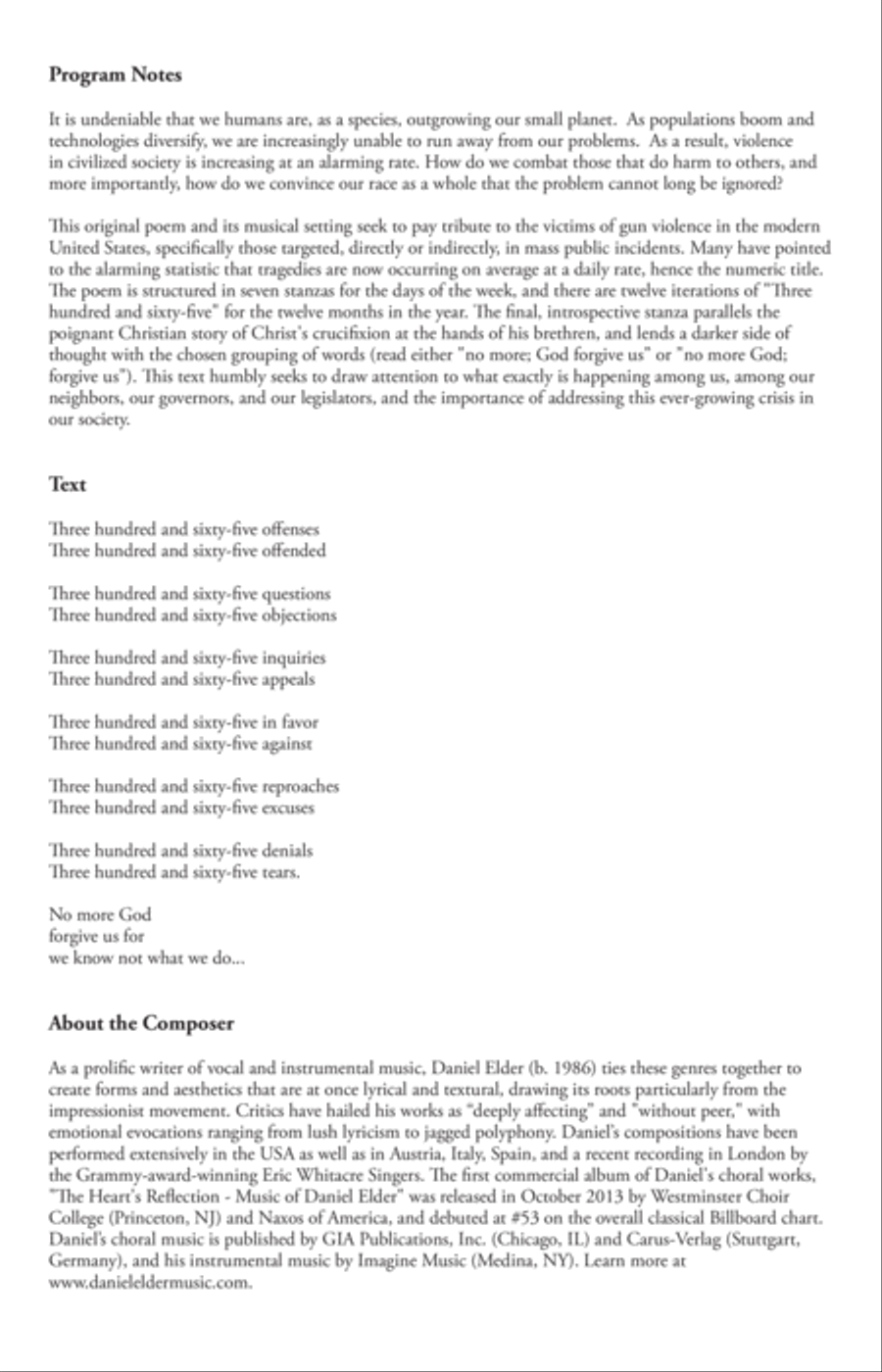 365 (from Absalom) by Daniel Elder 4-Part - Digital Sheet Music page 2