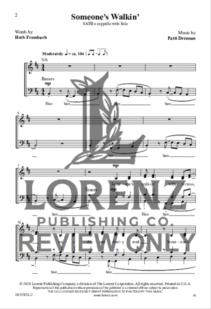 Someone's Walkin' Someone's Walkin' 4-Part scores gallery preview page 2