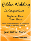 Golden Wedding Beginner Piano Sheet Music mini preview
