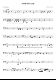 Study Melody for acoustic bass
