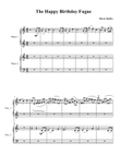 The Happy Birthday Fugue for 2 pianos