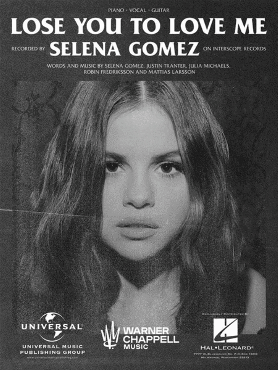 Lose You to Love Me Piano, Vocal, Guitar scores gallery preview page 1