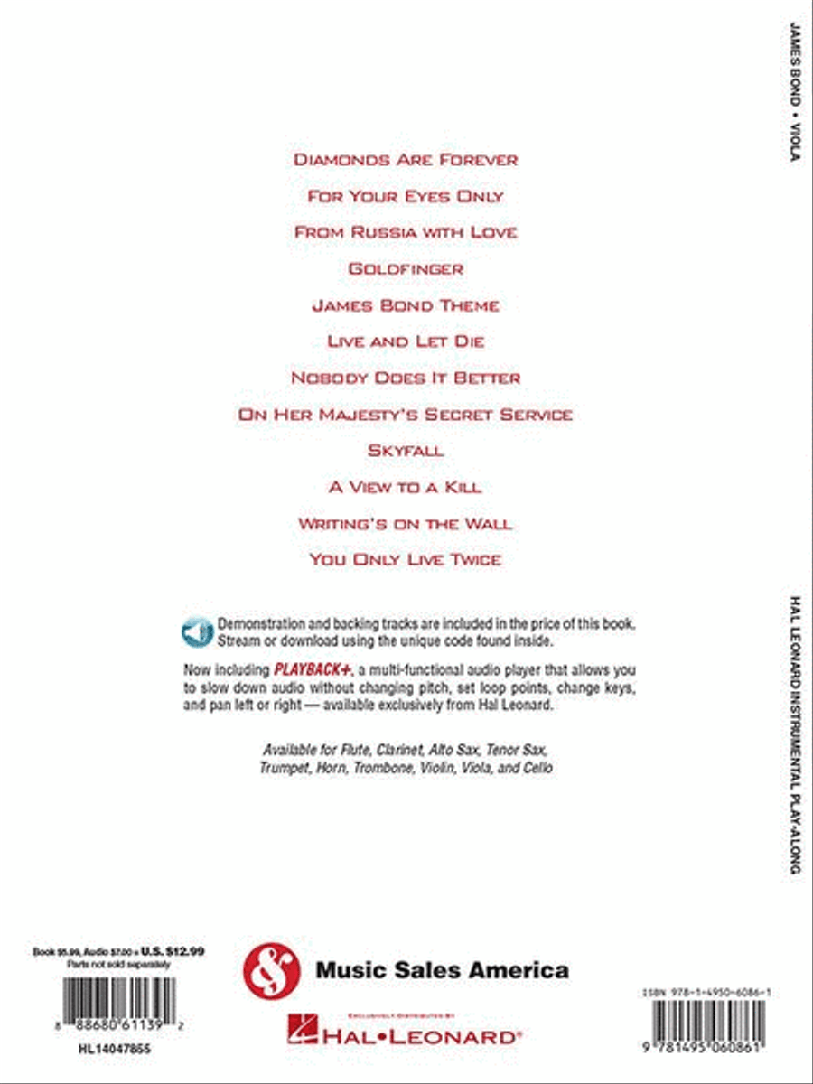 Hal Leonard Instrumental Play-Along - James Bond Viola Solo scores gallery preview page 2