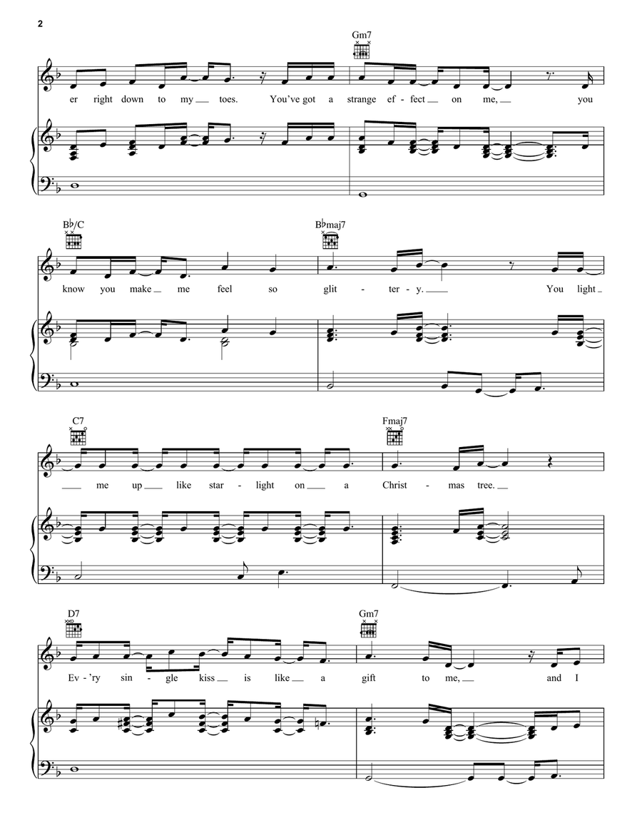Glittery (feat. Troye Sivan) Piano, Vocal, Guitar scores gallery preview page 2