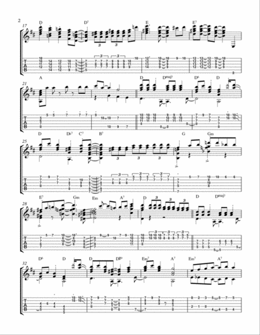 Jingle Bell Rock Guitar Tablature scores gallery preview page 2