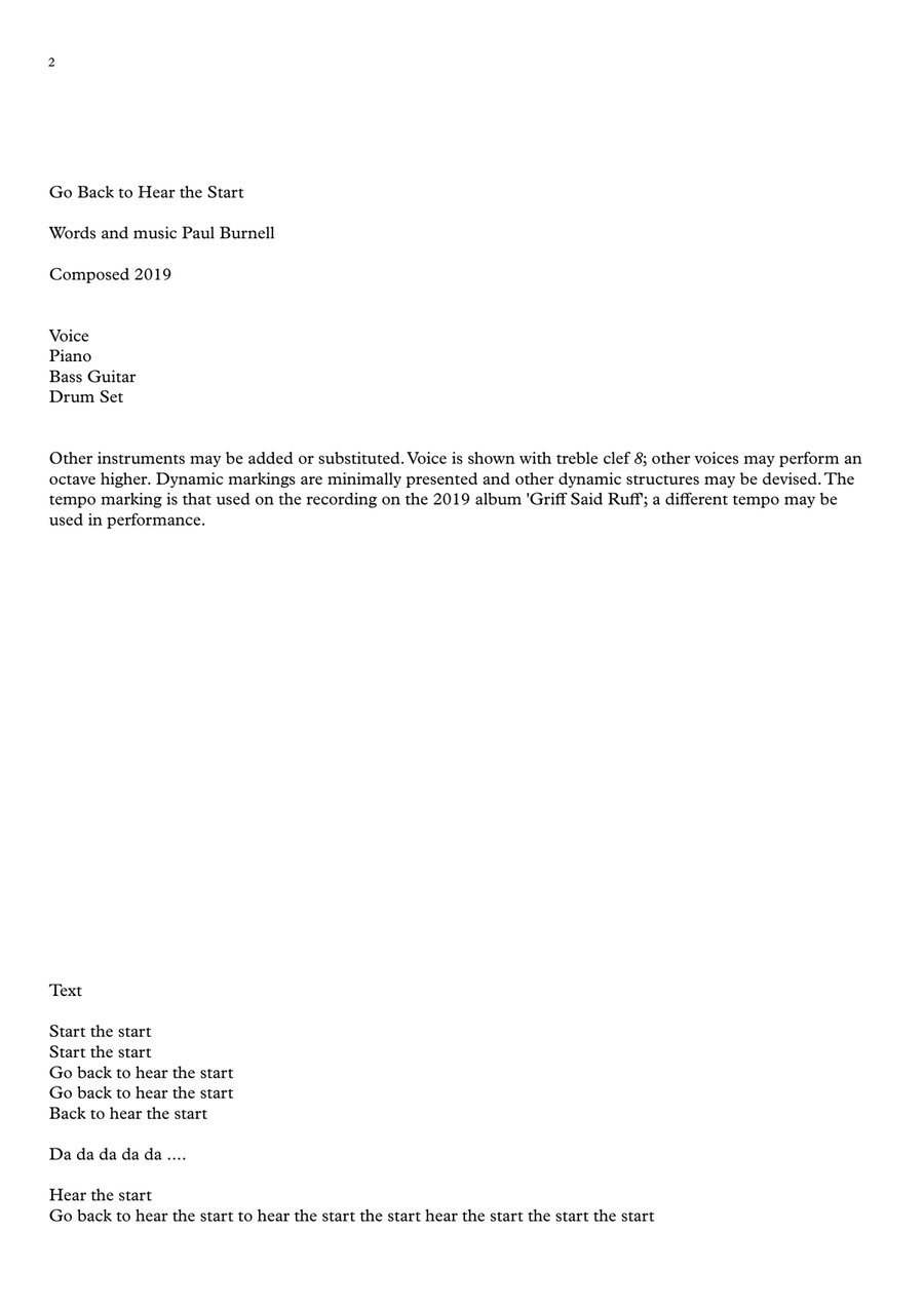 Go Back to Hear the Start Small Ensemble scores gallery preview page 2
