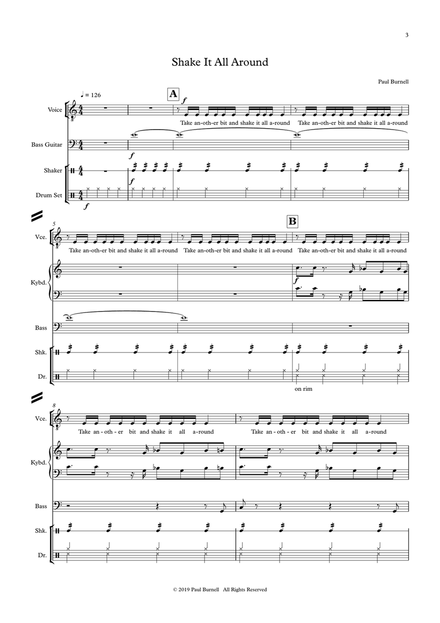 Shake It All Around Shake It All Around Small Ensemble scores gallery preview page 3