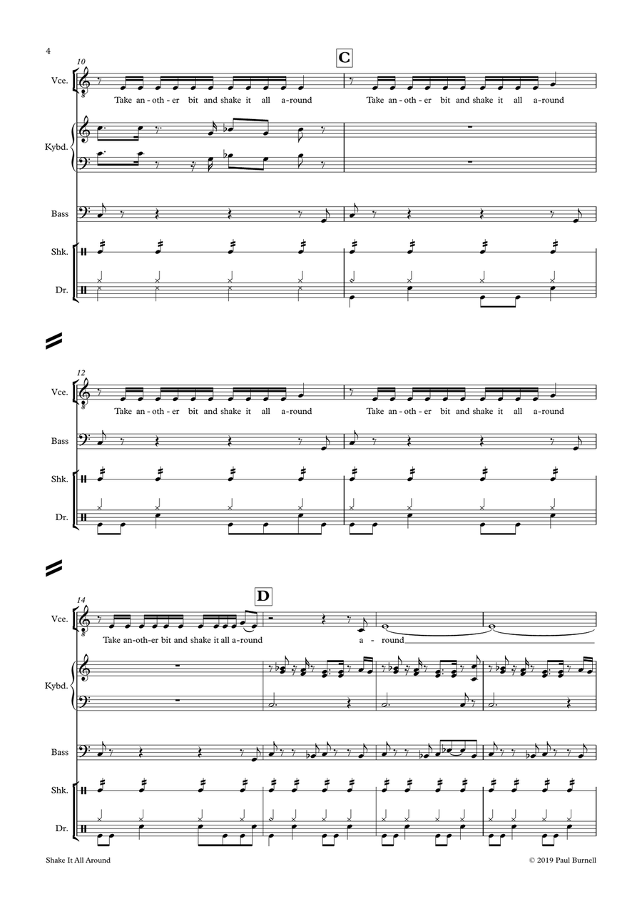 Shake It All Around Shake It All Around Small Ensemble scores gallery preview page 4