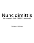 Nunc dimittis