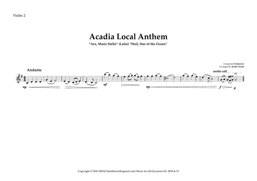 Arcadian Local Anthem for String Orchestra (MFAO World National Anthem Series) String Orchestra scores gallery preview page 5