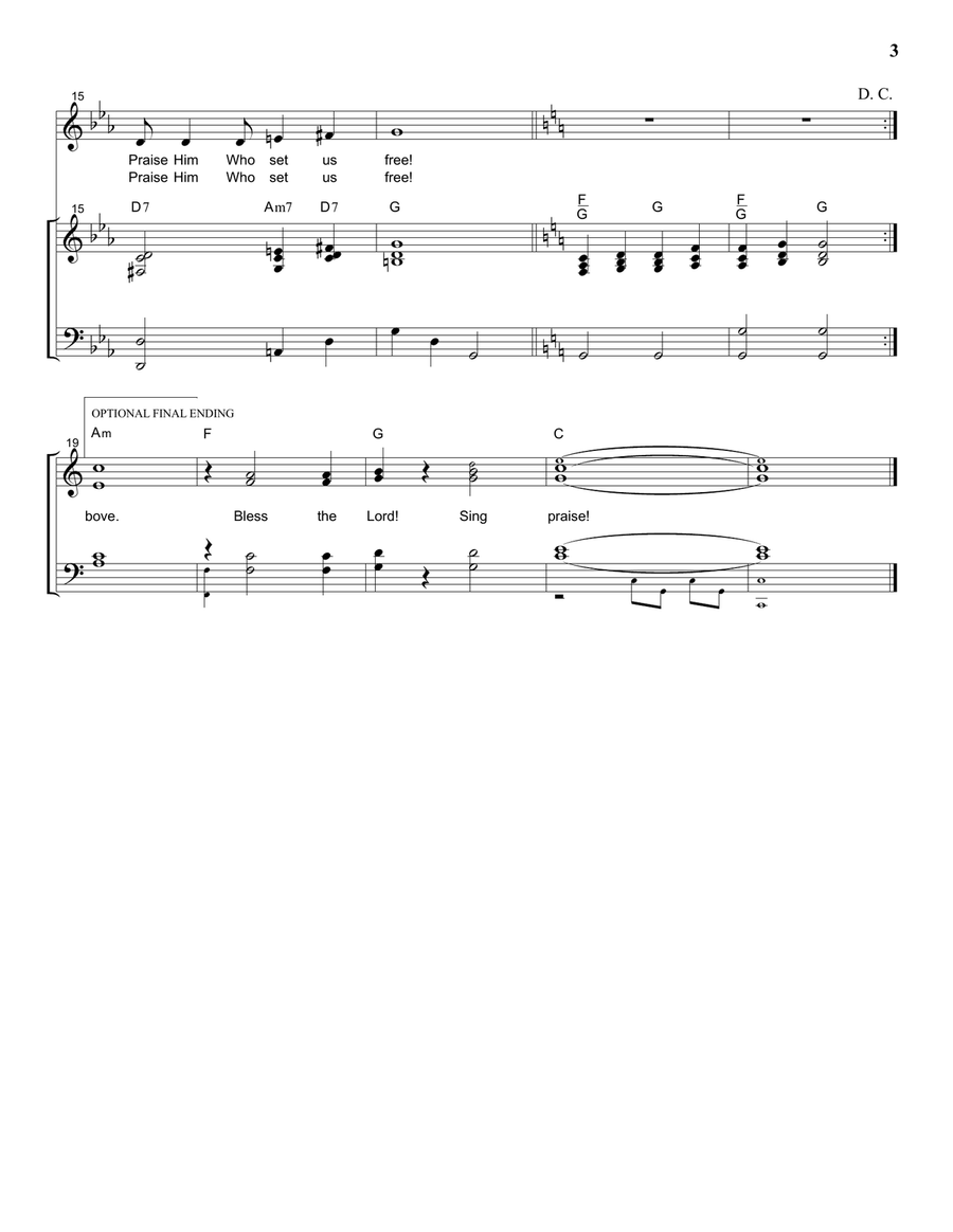 Songs Of Faith Volume 1 - Easy Songs for Choirs, Groups, and Soloists 4-Part scores gallery preview page 3
