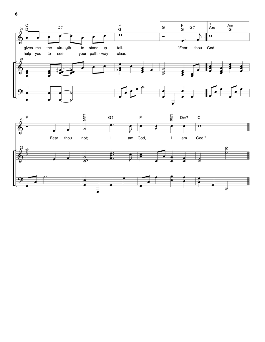 Songs Of Faith Volume 1 - Easy Songs for Choirs, Groups, and Soloists 4-Part scores gallery preview page 6