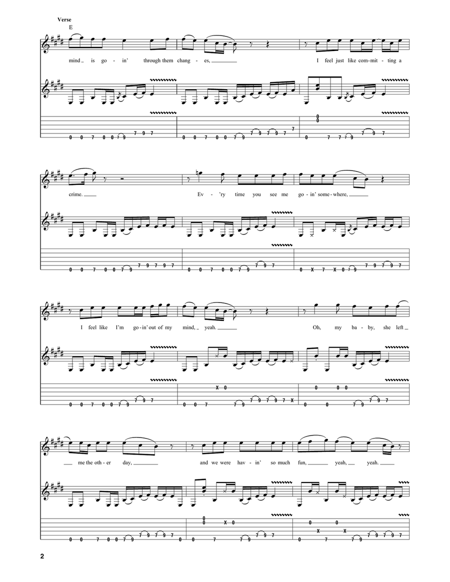 Changes Acoustic Guitar scores gallery preview page 2