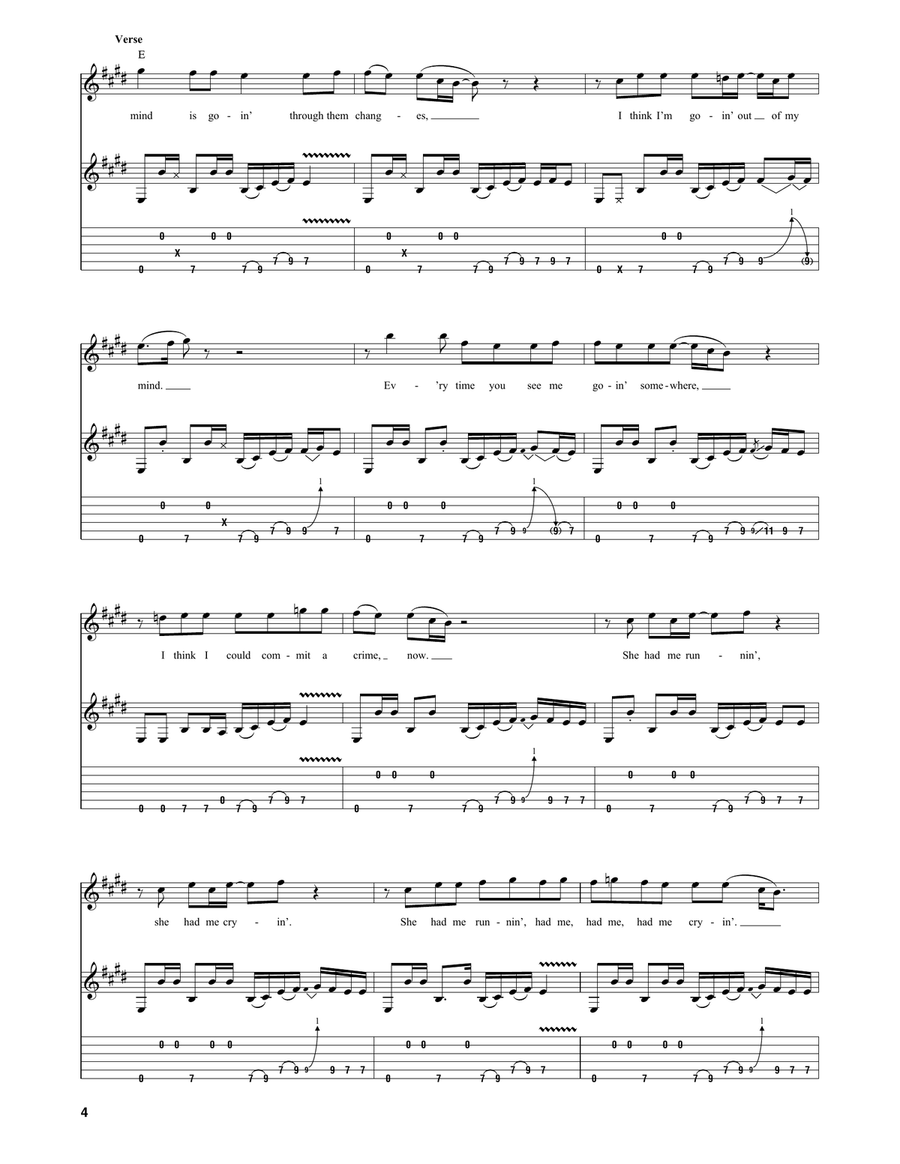 Changes Acoustic Guitar scores gallery preview page 4