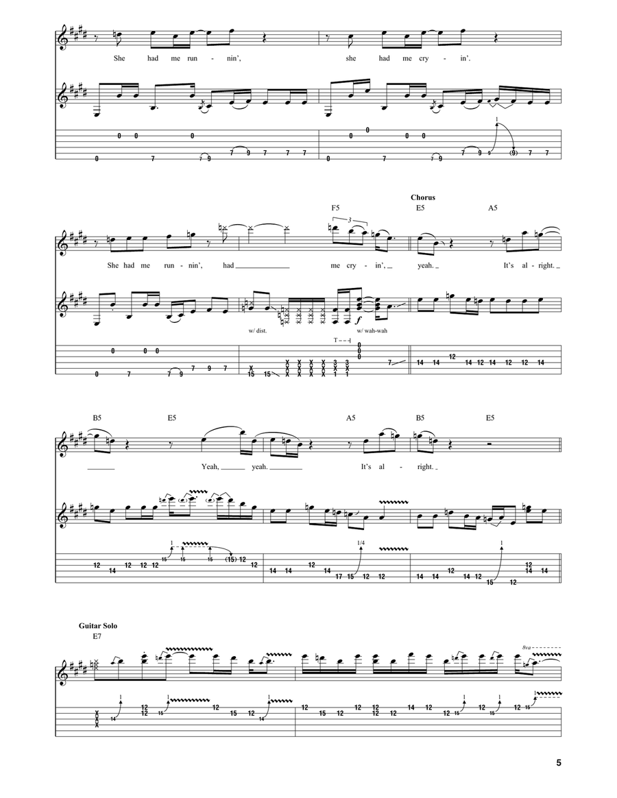 Changes Acoustic Guitar scores gallery preview page 5