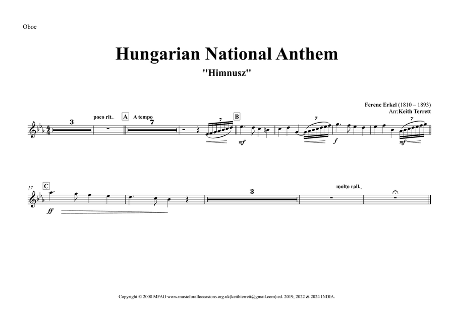 Hungarian National Anthem Hungarian National Anthem (Orchestre national d'Île-de-France Edition) Full Orchestra scores gallery preview page 6
