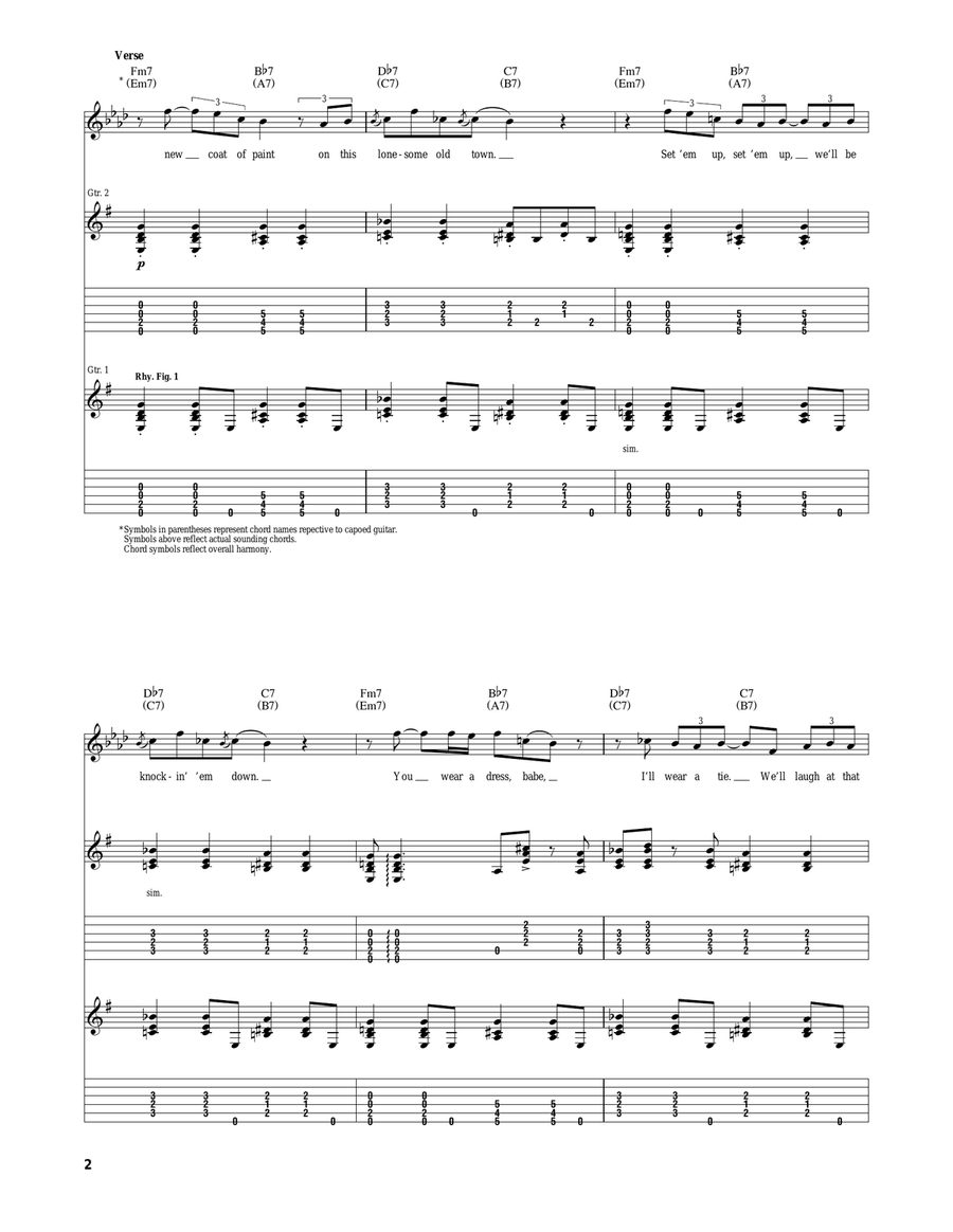 New Coat Of Paint New Coat Of Paint Acoustic Guitar scores gallery preview page 2