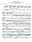 Canon in D for beginner Violin-Cello Duet (with cello canon parts)