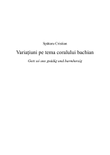 Variations on a Bach Theme - for piano