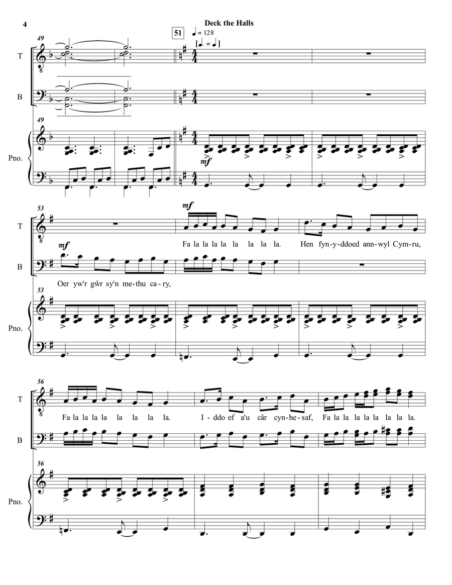 Deck the Halls Deck the Halls TTBB scores gallery preview page 4
