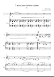 Three pieces for clarinet and piano