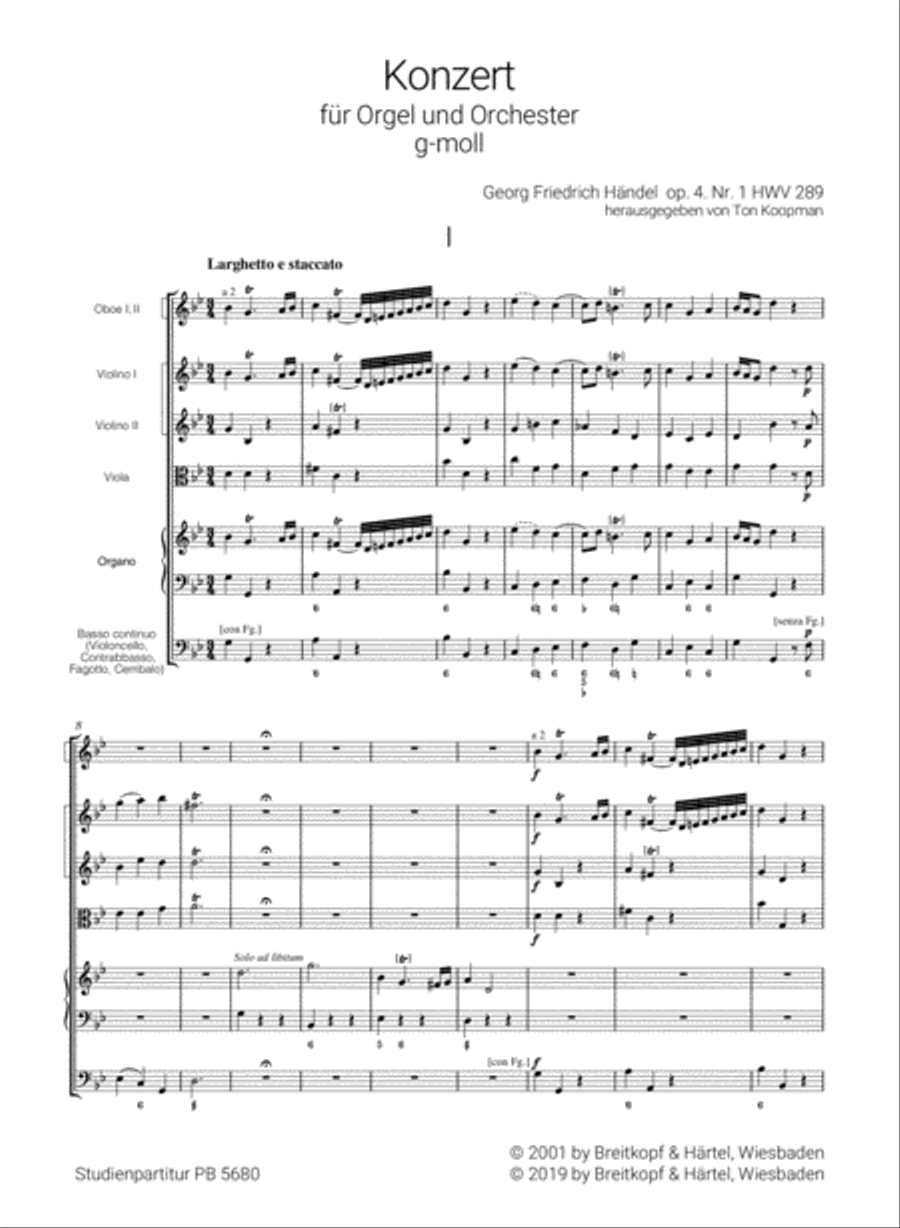 Complete Organ Concertos - Study Scores Orchestra scores gallery preview page 2