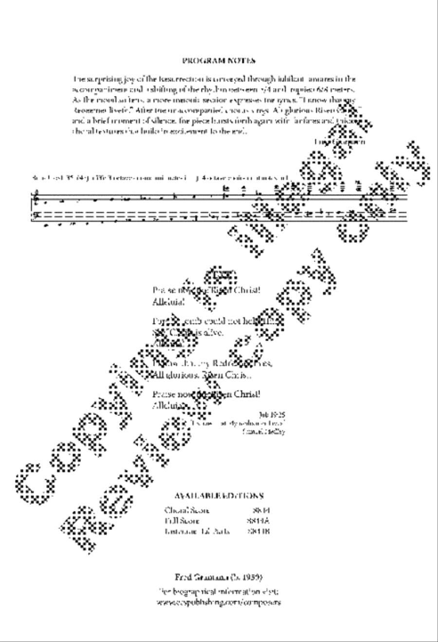 Praise Now the Risen Christ (Choral Score) SSATB scores gallery preview page 2