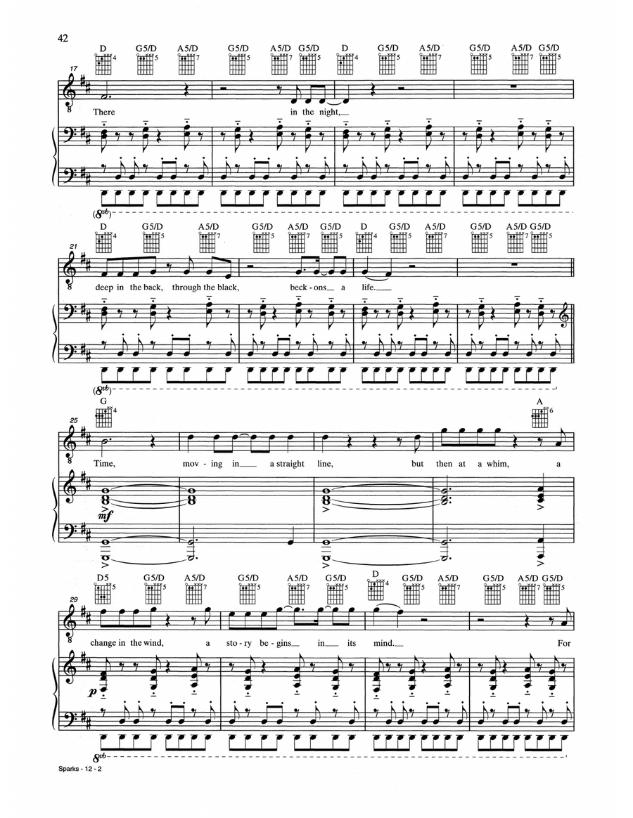 Sparks Sparks Piano, Vocal, Guitar scores gallery preview page 2