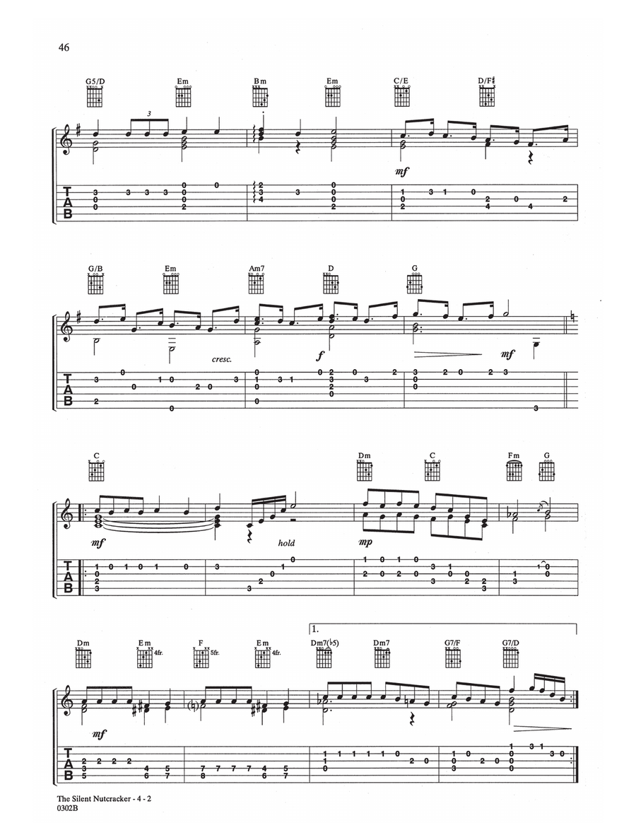 The Silent Nutcracker The Silent Nutcracker Guitar Tablature scores gallery preview page 2