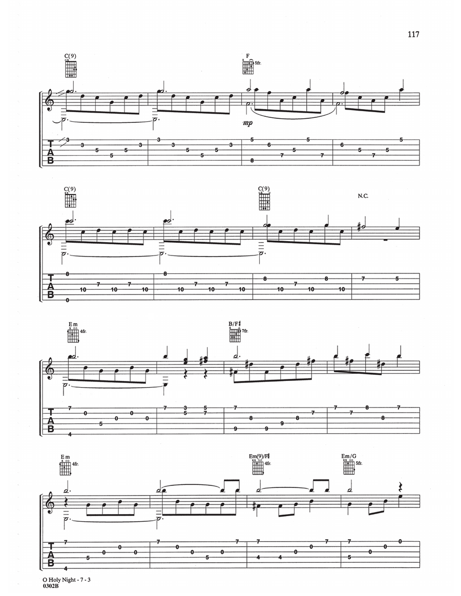 O Holy Night O Holy Night Guitar Tablature scores gallery preview page 3