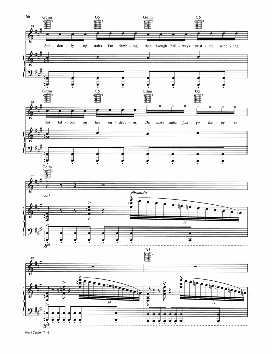Night Castle Night Castle Piano, Vocal, Guitar scores gallery preview page 4