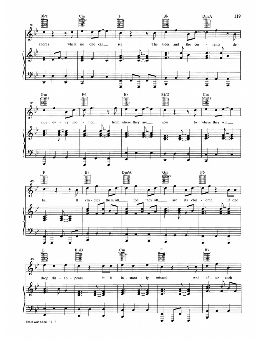 There Was A Life There Was A Life Piano, Vocal, Guitar scores gallery preview page 3