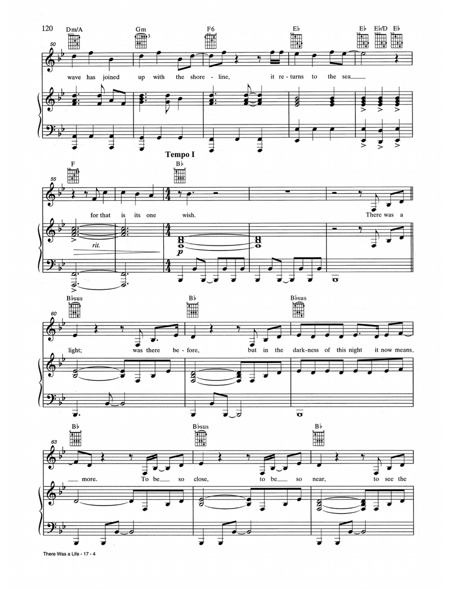 There Was A Life There Was A Life Piano, Vocal, Guitar scores gallery preview page 4